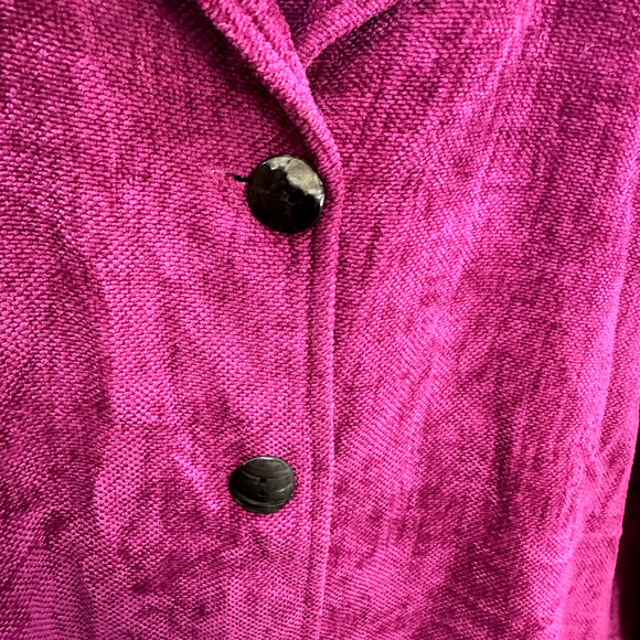 Chicos button up shirt jacket womens 2 purple velvet fairy grunge whimsigoth art - Picture 5 of 6